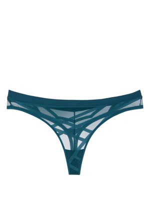 Marlies Dekkers string The Illusionist en mesh - Bleu Marlies Dekkers string The Illusionist en mesh - Bleu
