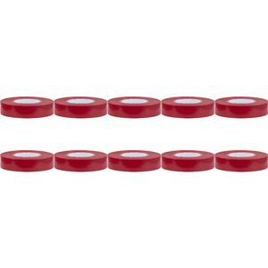 Isolatietape 10 Pack - Yurga - Rood - 20mmx18m