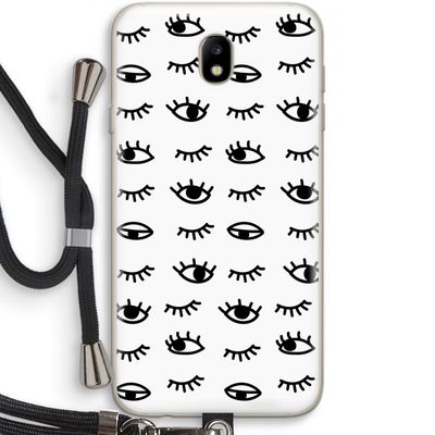 Eye pattern #2: Samsung Galaxy J7 (2017) Transparant Hoesje met koord