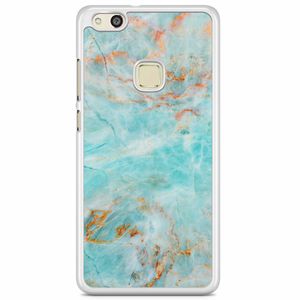 Huawei P10 Lite hoesje - Turquoise marmer