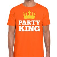 Party king t-shirt oranje heren XL  - - thumbnail