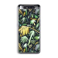 Tropical Palms Dark: Samsung Galaxy A80 Transparant Hoesje