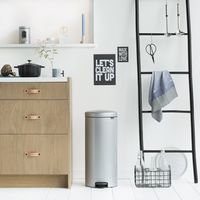 Brabantia newIcon pedaalemmer 30 liter met kunststof binnenemmer - Metallic Grey - thumbnail