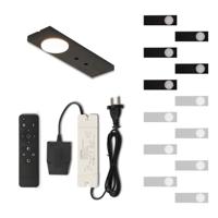 Set LED-opbouwspot met afstandsbediening Ludo zwart 3W 2700K 1-12 stuks