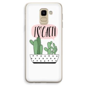 I love cacti: Samsung Galaxy J6 (2018) Transparant Hoesje