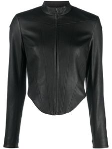 MISBHV veste de moto Corset en cuir - Noir