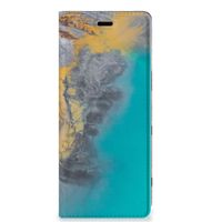 Sony Xperia 5 Standcase Marble Blue Gold - thumbnail