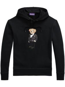 Ralph Lauren Purple Label hoodie Teddy Bear à lien de resserrage - Noir