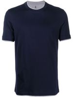 Brunello Cucinelli t-shirt en coton à manches courtes - Bleu - thumbnail