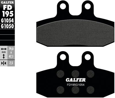 GALFER Brake pad fd195 g1054 organic standard
