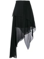 AMIRI jupe asymétrique à pois - Noir