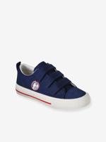 Synthetische baskets voor kinderen met klittenband marineblauw