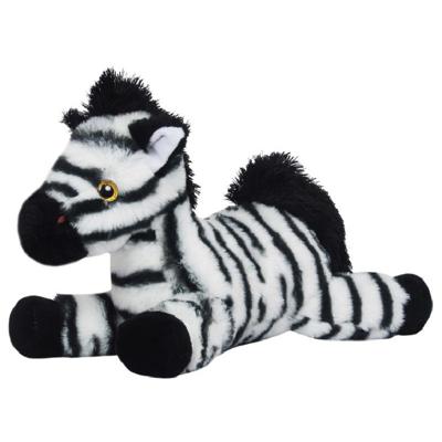 Knuffeldier Zebra Zowie - zachte pluche stof - wit/zwart - 30 cm