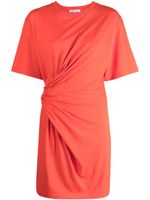 FRAME robe courte à fronces - Rouge