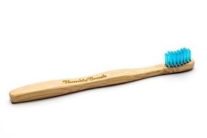 Tandenborstel bamboe kids blauw brush soft