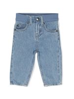 Stella McCartney Kids jean droit à patch logo - Bleu