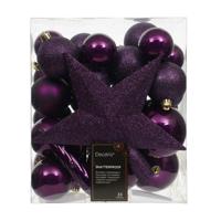 Kerstballen kunststof d8 cm vijg 33 st Decoris - Decoris Kerstballen kunststof d8 cm vijg 33 st Decoris - Decoris