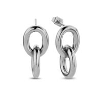 Oorbellen anchor chain - Stainless steel - Zilver