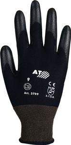 Asatex Handschoen | maat 10 zwart | polyamide m. Soft-polyurethaan | polyamide m. Soft-polyurethaan | 12 paar - 3709/10 - 3709/10