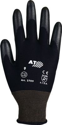 Asatex Handschoen | maat 10 zwart | polyamide m. Soft-polyurethaan | polyamide m. Soft-polyurethaan | 12 paar - 3709/10 - 3709/10