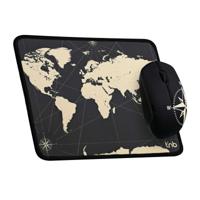 Gaming Muis en Mat T'NB TNB TRAVEL Zwart Wereldkaart