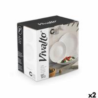 Serviesset Vivalto F-LXP95-75-F-LSP85 Wit Opaal glas (2 Stuks)