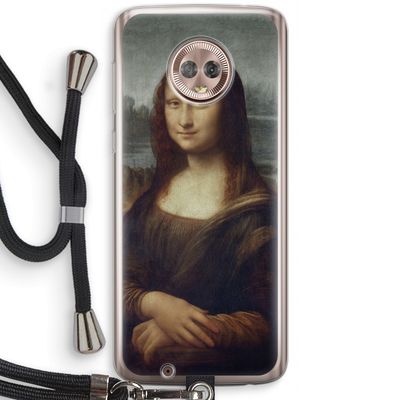 Mona Lisa: Motorola Moto G6 Transparant Hoesje met koord
