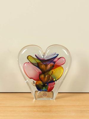 Glazen hart, 16 cm