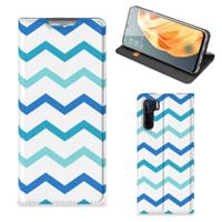 OPPO Reno3 | A91 | Hoesje met Magneet | Zigzag Blauw