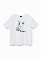 T-shirt met afbeelding - WHITE - L