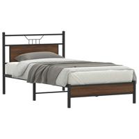 Bedframe zonder matras 107x203 cm spaanplaat bruin eikenkleurig