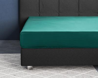 Primaviera Deluxe Satijnen Hoeslaken Donker Groen 90 x 200