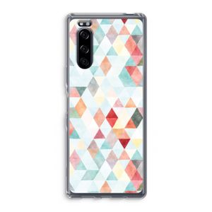 Gekleurde driehoekjes pastel: Sony Xperia 5 Transparant Hoesje