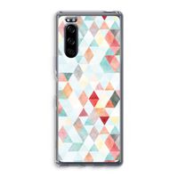 Gekleurde driehoekjes pastel: Sony Xperia 5 Transparant Hoesje