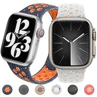 Sportband Compatibel met: Apple Watch-horlogebandje 38mm 40mm 41mm 42mm 44mm 45mm 49mm Schokbestendig Siliconen Vervangende horlogeband voor iwatch Series Ultra 8 7 SE 6 5 4 3 2 1 Lightinthebox