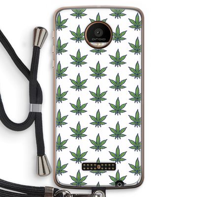 Weed: Motorola Moto Z Force Transparant Hoesje met koord