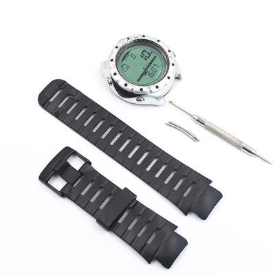 SUUNTO X-Lander metalen gesp silicone polsband (zwart)