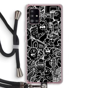 Vexx Black City : Samsung Galaxy A51 5G Transparant Hoesje met koord