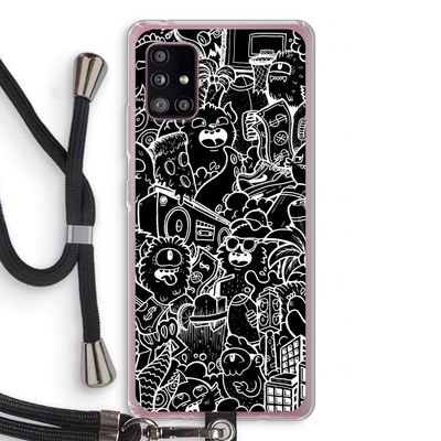 Vexx Black City : Samsung Galaxy A51 5G Transparant Hoesje met koord