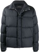 Emporio Armani doudoune à motif en jacquard - Bleu