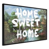 Ingelijste Poster - Home....  Zwarte lijst - thumbnail