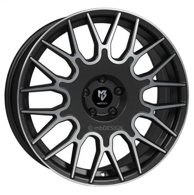 mbDESIGN LV2 Zwart stumpfmatt Gepolijst