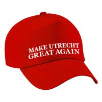 Verkleed feest pet - rood - Make Utrecht Great Again - volwassenen
