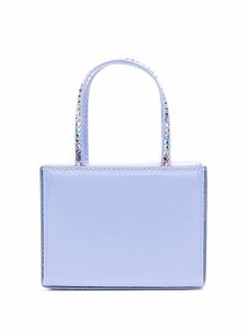 Amina Muaddi mini sac Gilda orné de cristaux - Bleu