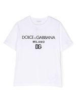 Dolce & Gabbana Kids t-shirt à logo DG Milano imprimé - Blanc