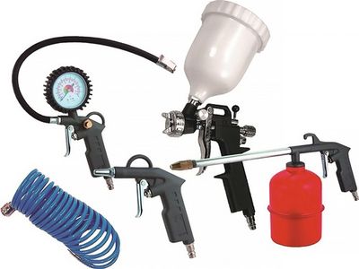 Aerotec Persluchtcompressor, toebehorenset | inhoud 5-delig | 1 stuk - 2005840 2005840