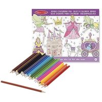 Meisjes prinsessenboek met kleurpotloden set   - - thumbnail