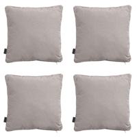 Sierkussen met bies Panama taupe 45 cm x 45 cm (4 stuks) Madison - Madison