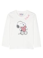 MC2 Saint Barth Kids t-shirt Snoopy à ornements en cristal - Blanc - thumbnail