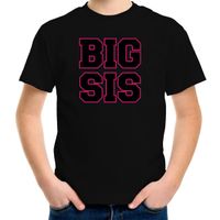 Big sis grote zus cadeau t-shirt zwart meisjes / kinderen - thumbnail